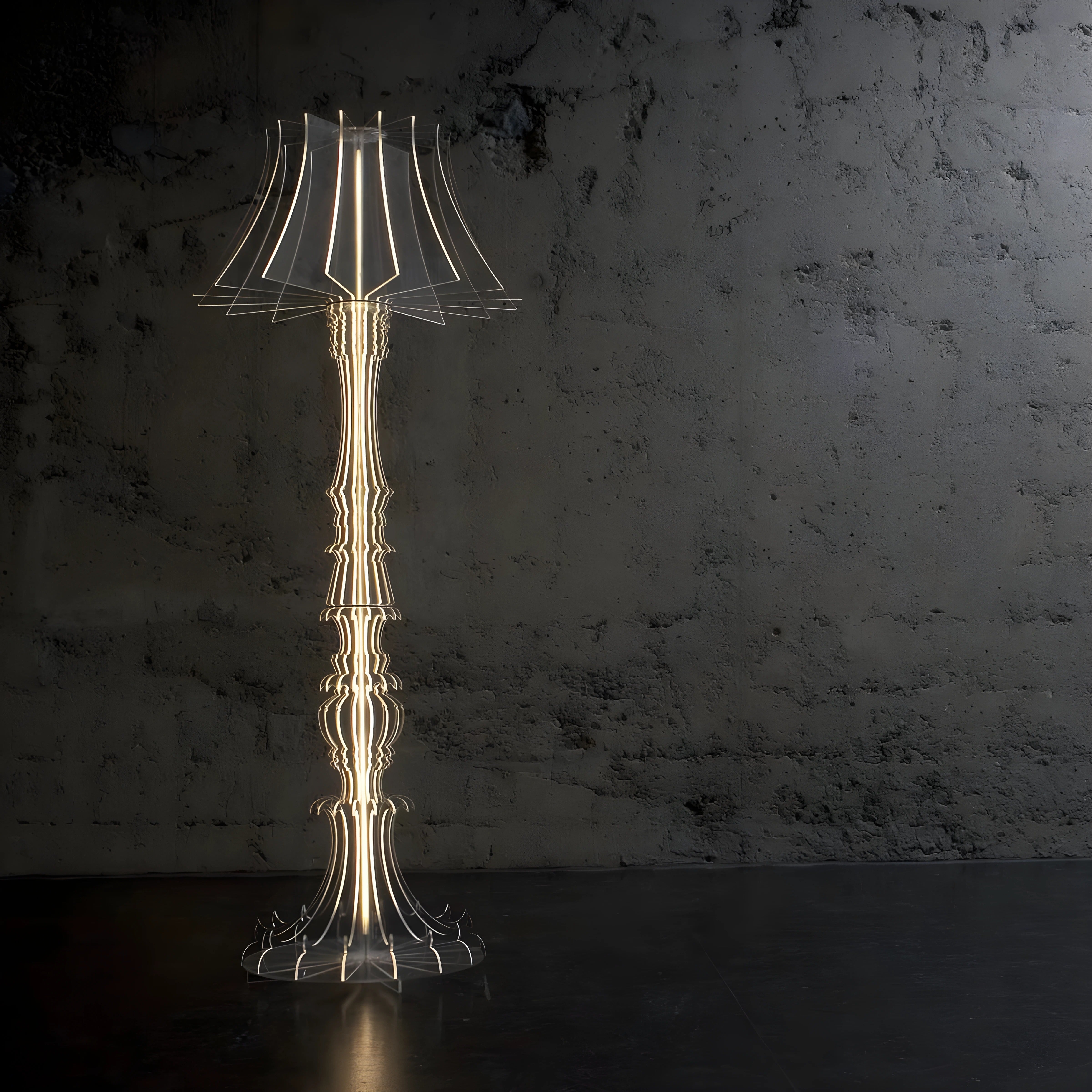 Sculptural Illuminated Floor Lamp