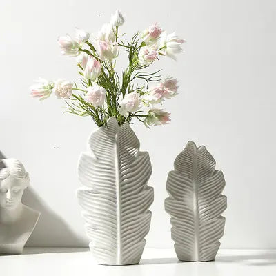 Leaf Ribbed Vase