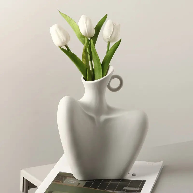 Female Form Vase with Handle