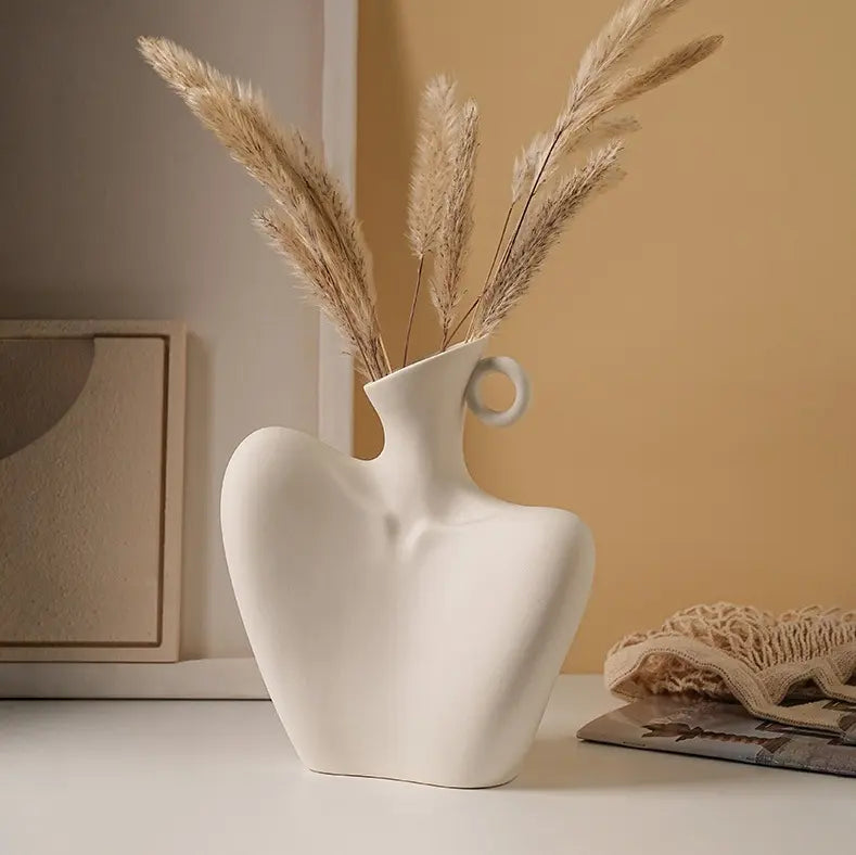 Female Form Vase with Handle