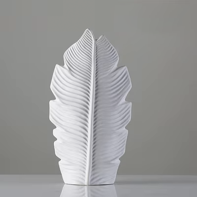 Leaf Ribbed Vase