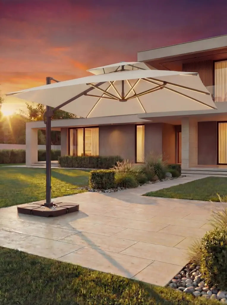 lumishade patio umbrella LUMERA 3*4 Christian Gonzalez Autographed New and conversation Model:TOR16HGA melon-vista-visor-uv400-3
