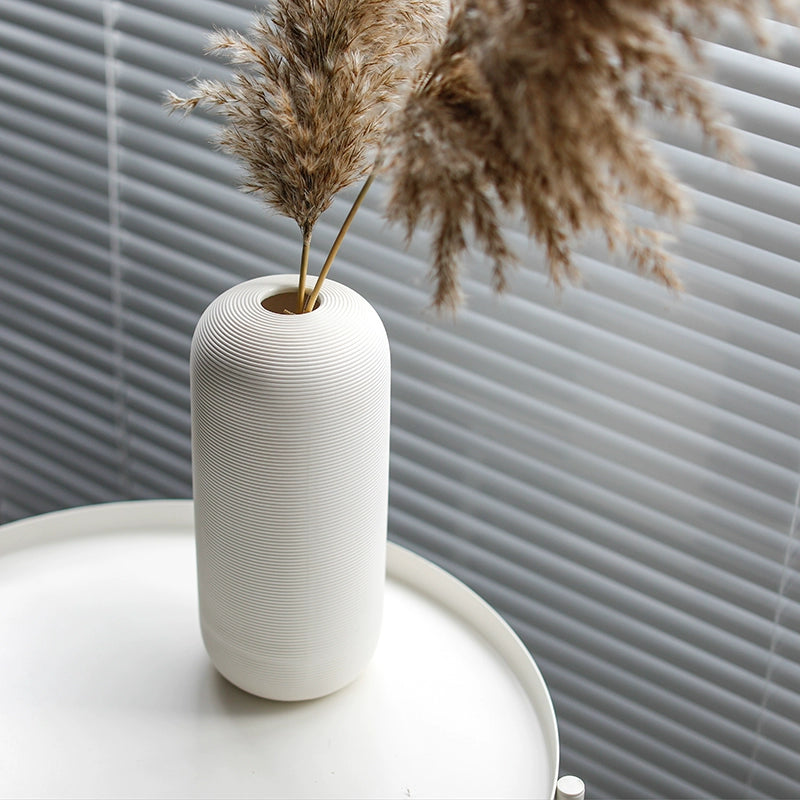 Minimalist Ribbed Vase