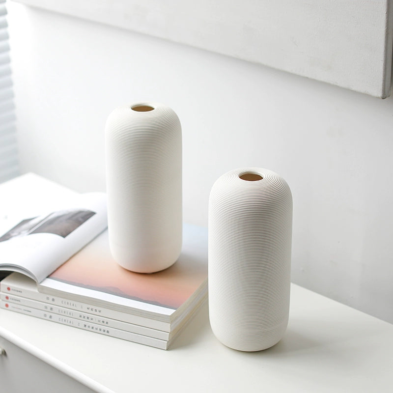Minimalist Ribbed Vase