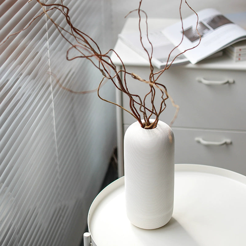 Minimalist Ribbed Vase